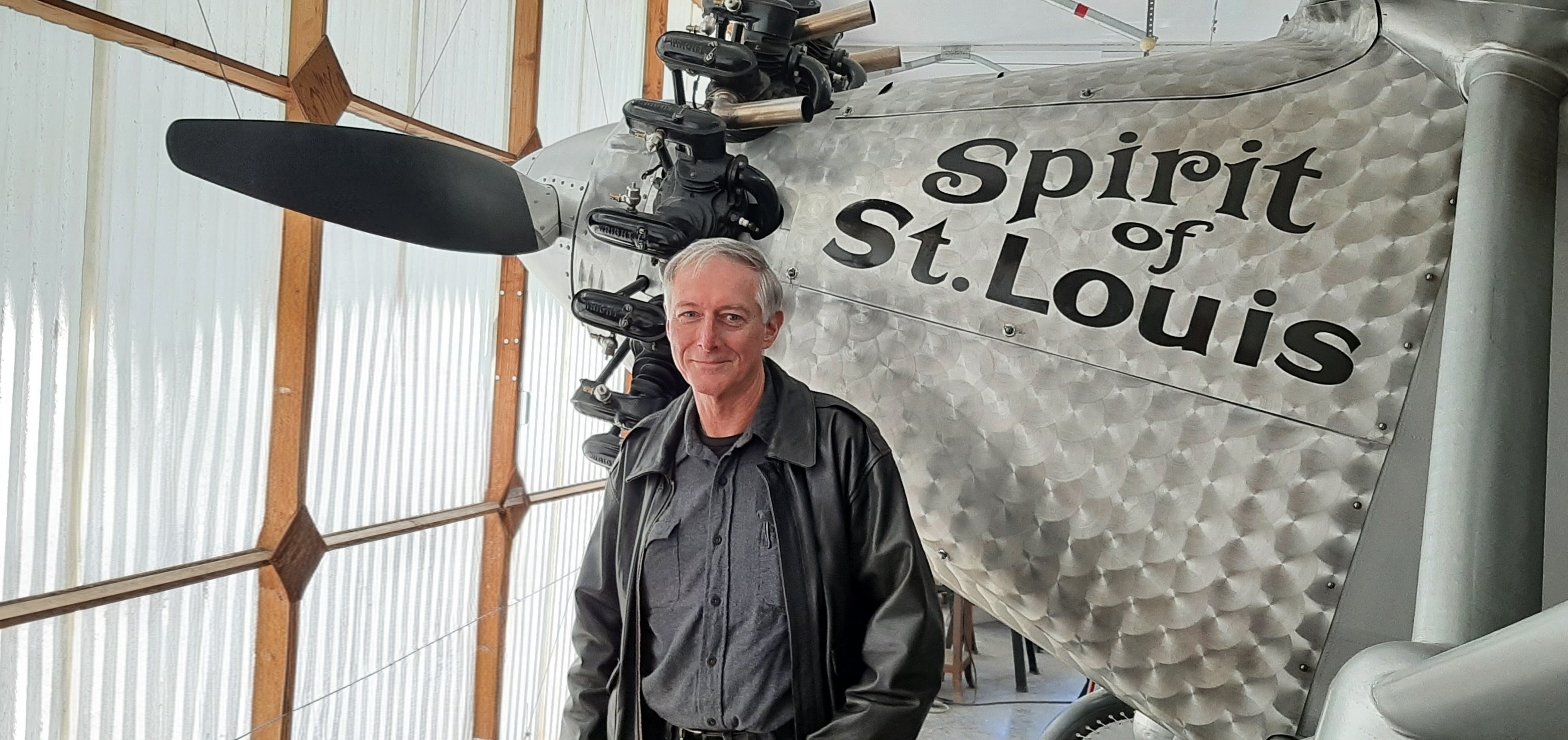 Mike and Spirit of Saint Louis replica